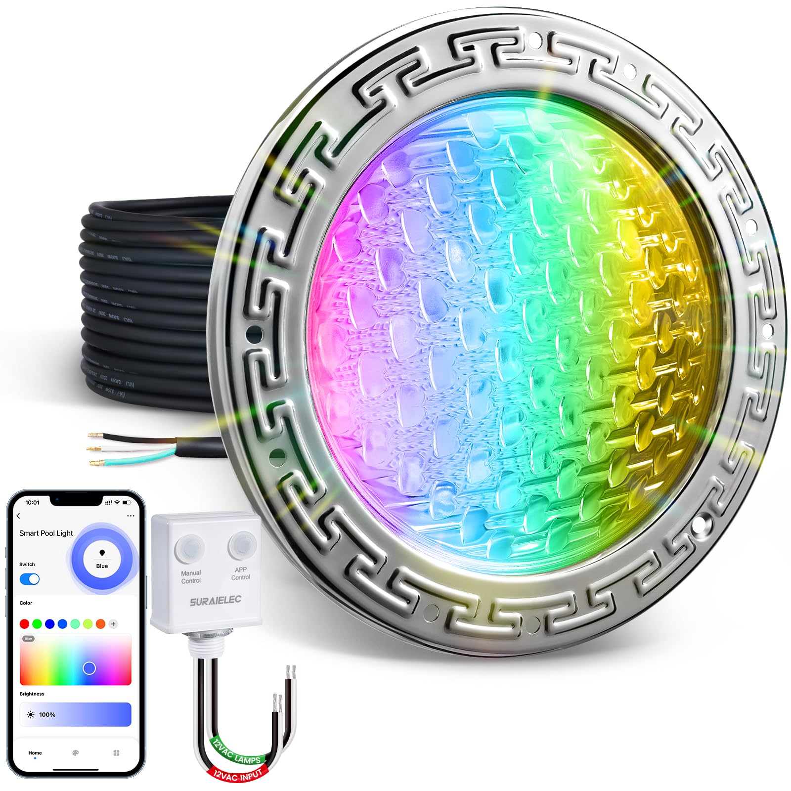中古美品 Aqua Sunlight SL-24-112 水草用LEDライト Amazon.com : SURAIELEC 12V Smart LED Pool Light, 35W Wi-Fi